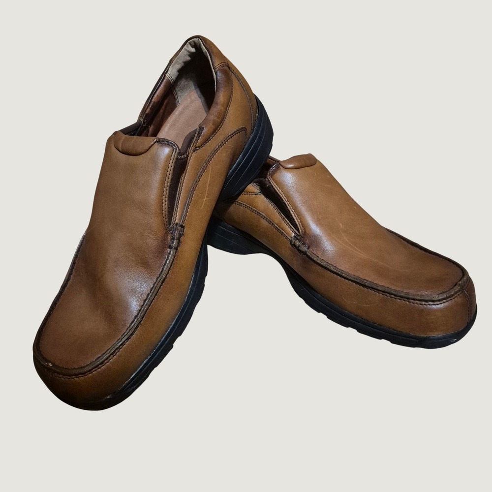 Wolverine DuraShocks Slip On Loafers 11M Mason 06523 Leather Moc Toe Brown